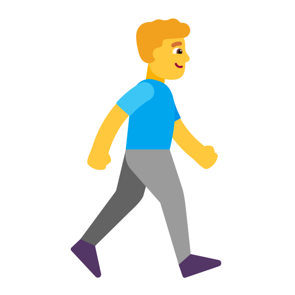 Man Walking Facing Right Flat Default Vector