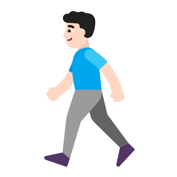 Man Walking Flat Light Vector
