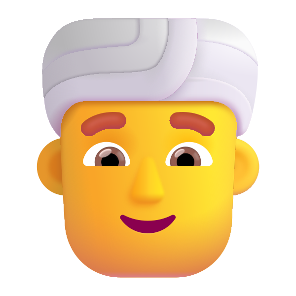 Man Wearing Turban Color Default Vector