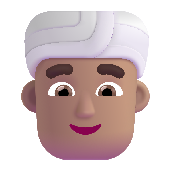 Man Wearing Turban Color Medium