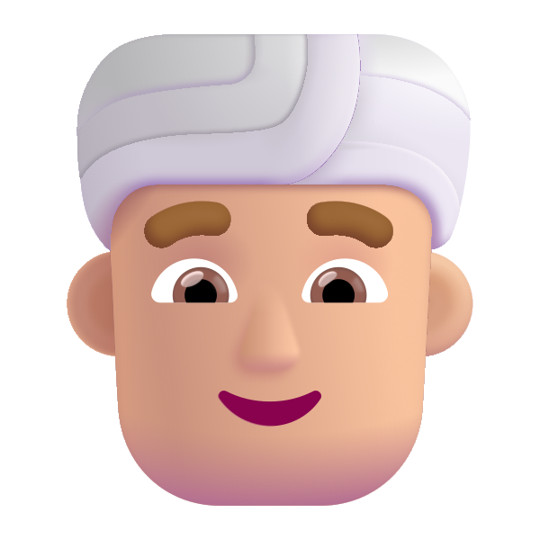 Man Wearing Turban Color Medium Light