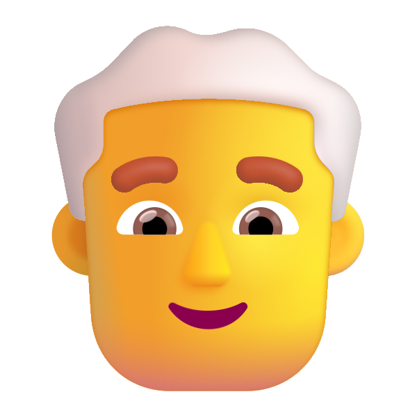 Man White Hair Color Default Vector