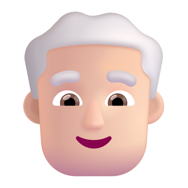 Man White Hair Color Light Vector