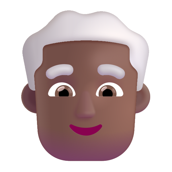 Man White Hair Color Medium Dark