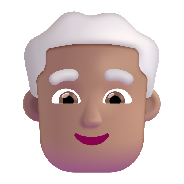 Man White Hair Color Medium Vector