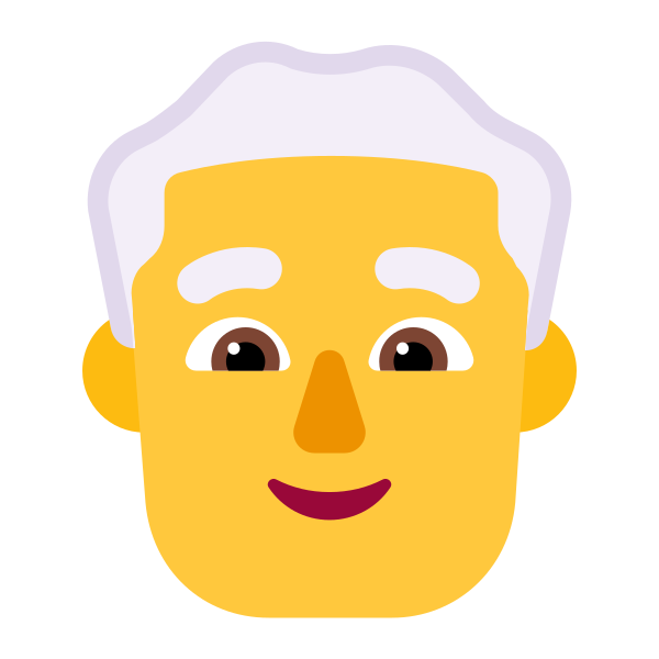Man White Hair Flat Default