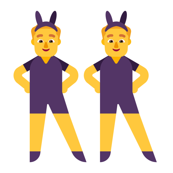 Man With Bunny Ears Flat Vector