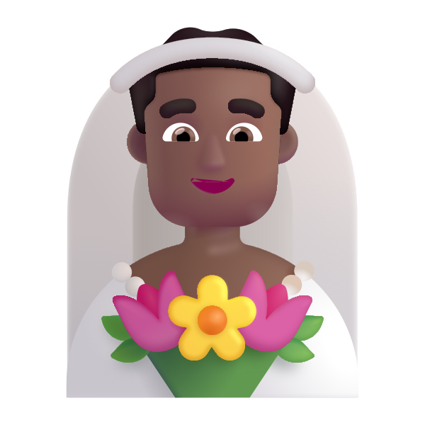 Man With Veil Color Medium Dark Vector