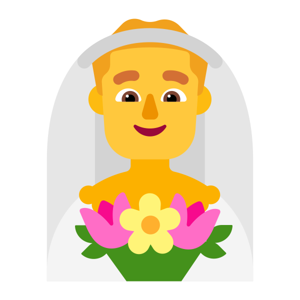 Man With Veil Flat Default Vector