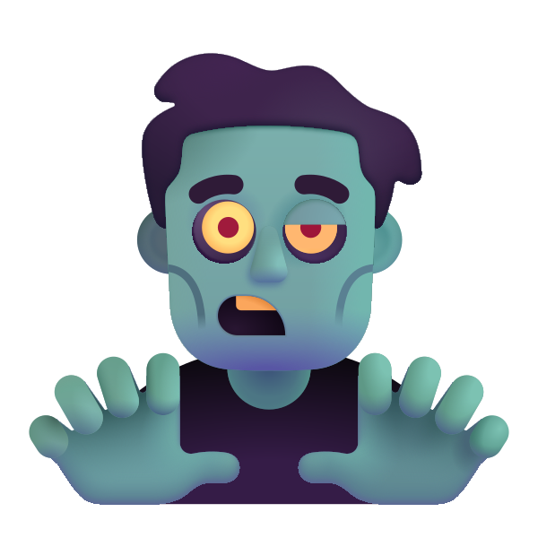 Man Zombie Color Vector