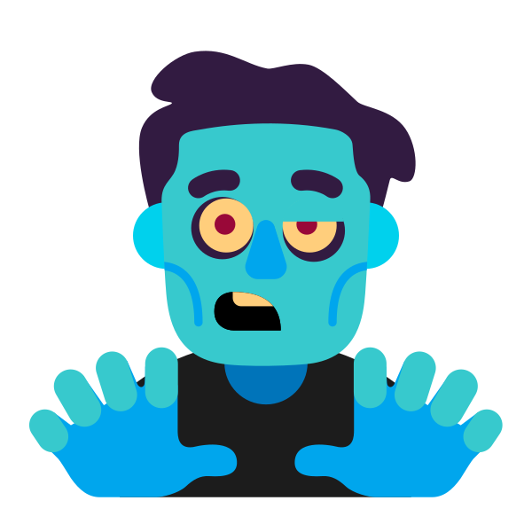 Man Zombie Flat Vector