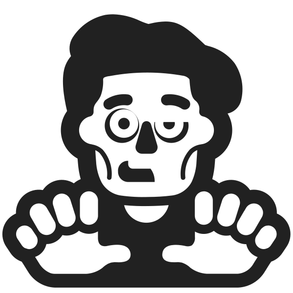 Man Zombie High Contrast