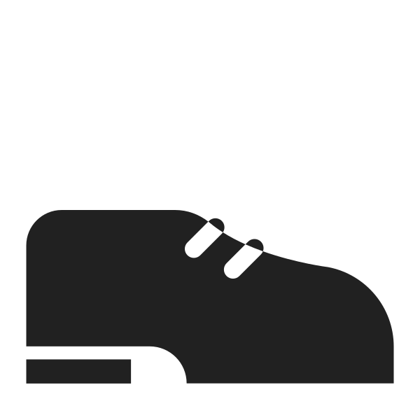 Mans Shoe High Contrast Vector