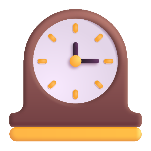 Mantelpiece Clock Color Vector