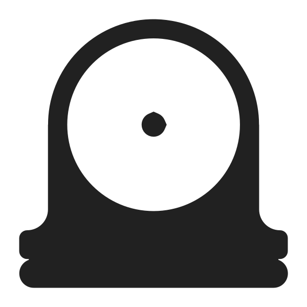 Mantelpiece Clock High Contrast