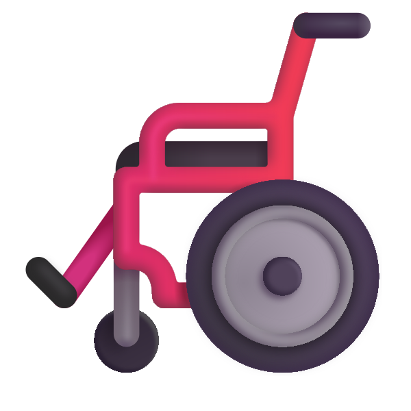 Manual Wheelchair Color Vector