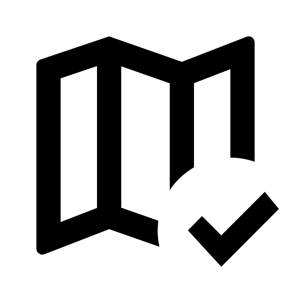Map Check Outline