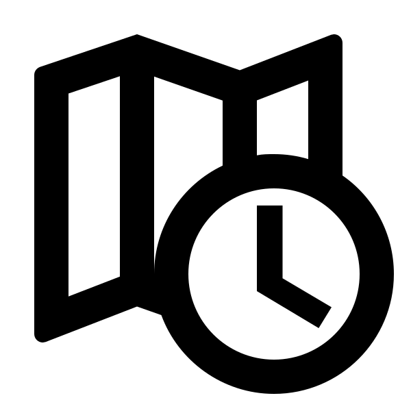 Map Clock Outline