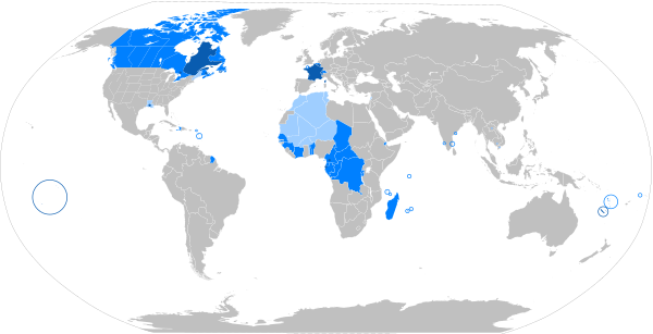 Map Francophone World