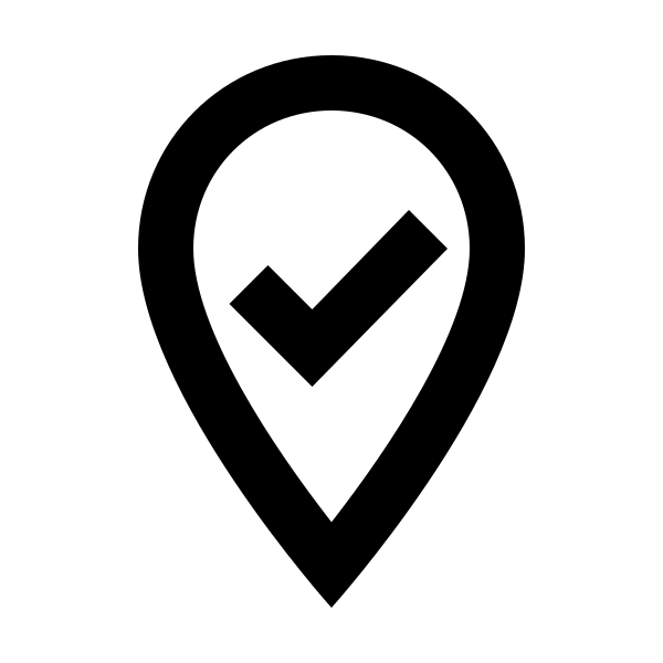 Map Marker Check Outline