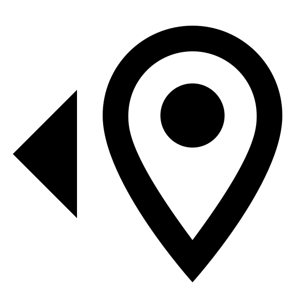 Map Marker Left Outline