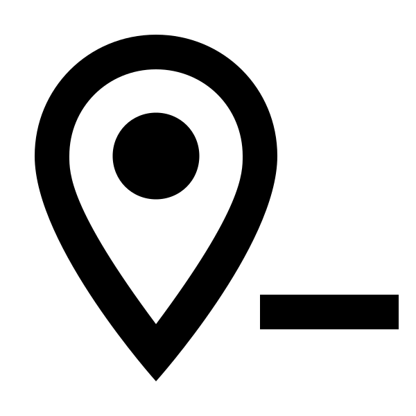 Map Marker Minus Outline