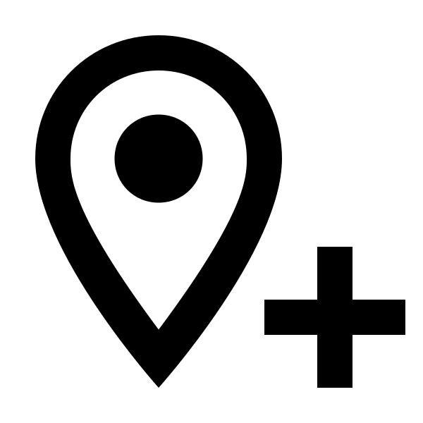 Map Marker Plus Outline
