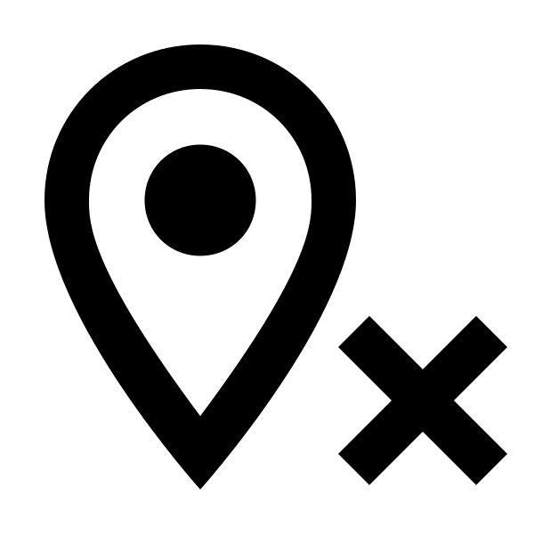 Map Marker Remove Outline