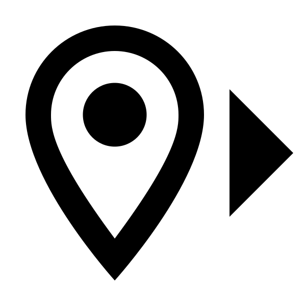Map Marker Right Outline