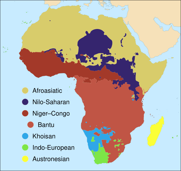 Map Of African Language Families