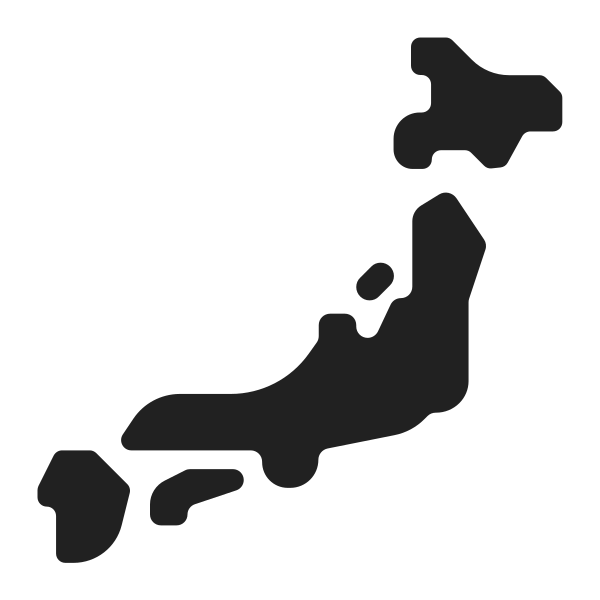 Map Of Japan High Contrast Vector