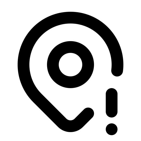 Map Pin Exclamation