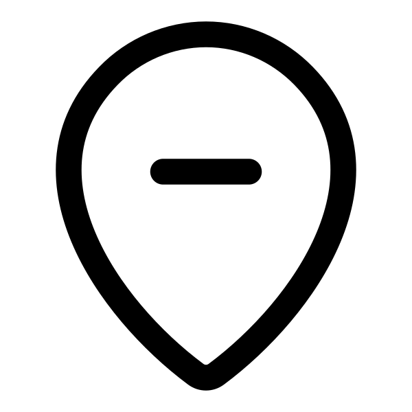 Map Pin Minus Inside
