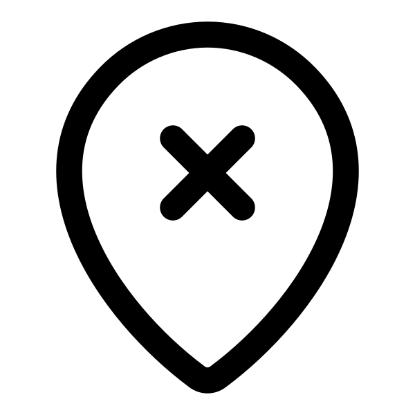 Map Pin X Inside