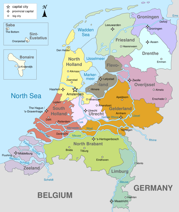 Map Provinces Netherlands En