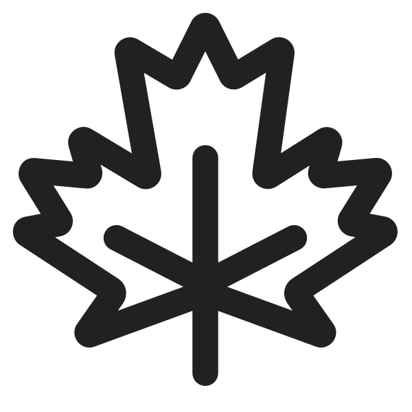 Maple Leaf High Contrast Vector