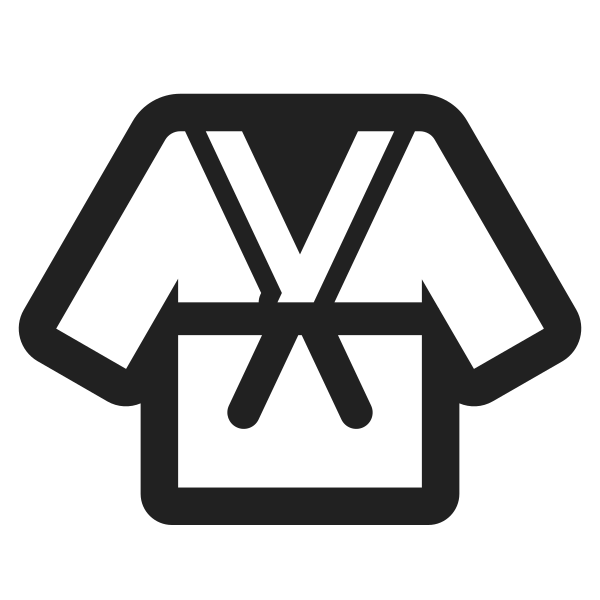 Martial Arts Uniform High Contrast Vector