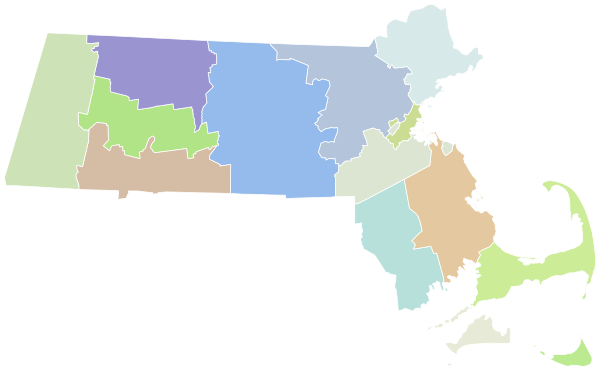 Massachusetts (1938–1947) County Map, Cb 500k