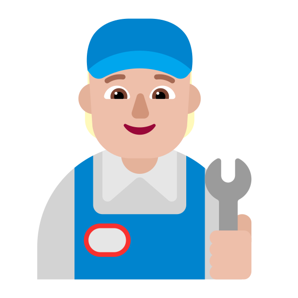 Mechanic Flat Medium Light Vector