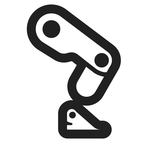 Mechanical Leg High Contrast Vector