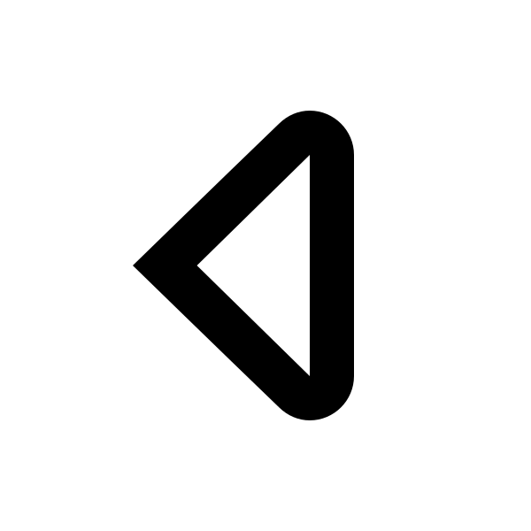 Media Play Reverse Outline Vector