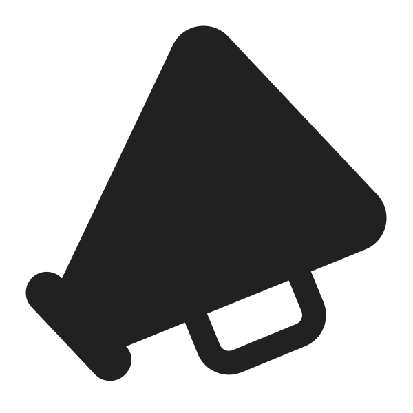 Megaphone High Contrast Vector