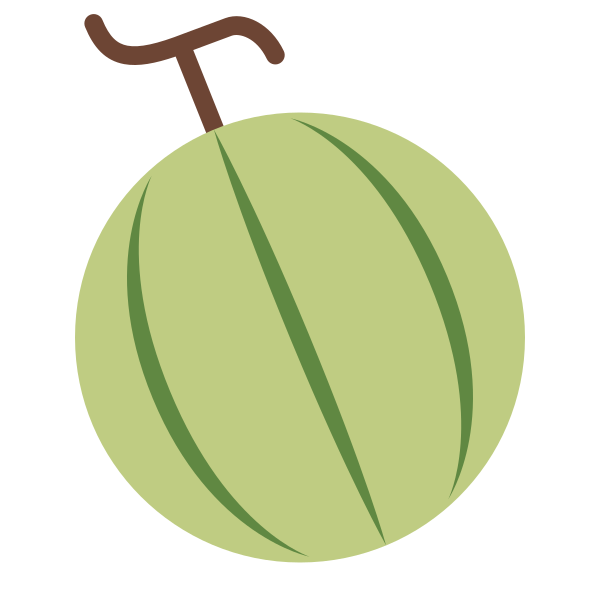 Melon Flat Vector