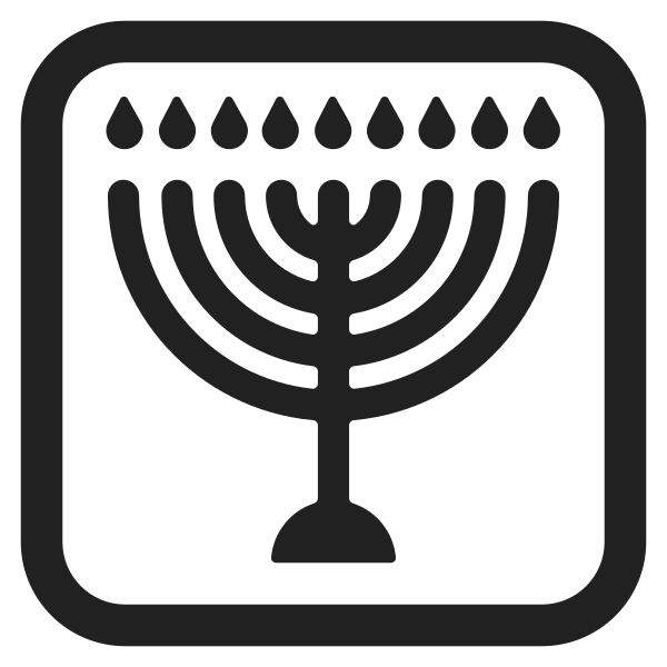 Menorah High Contrast Vector