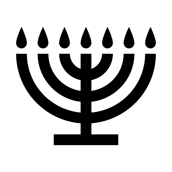 Menorah Solid Vector