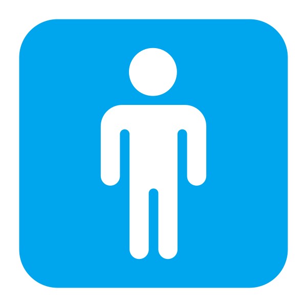 Mens Room Flat Vector
