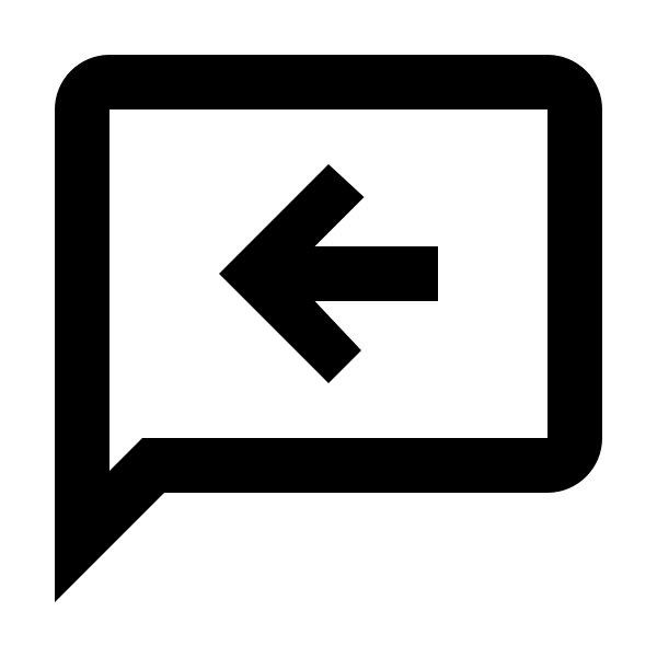 Message Arrow Left Outline