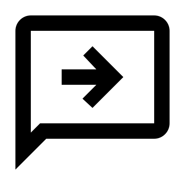 Message Arrow Right Outline