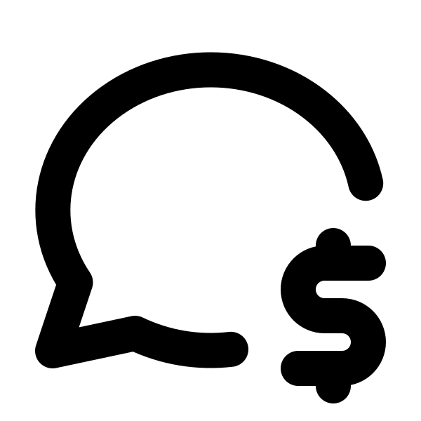 Message Circle Dollar