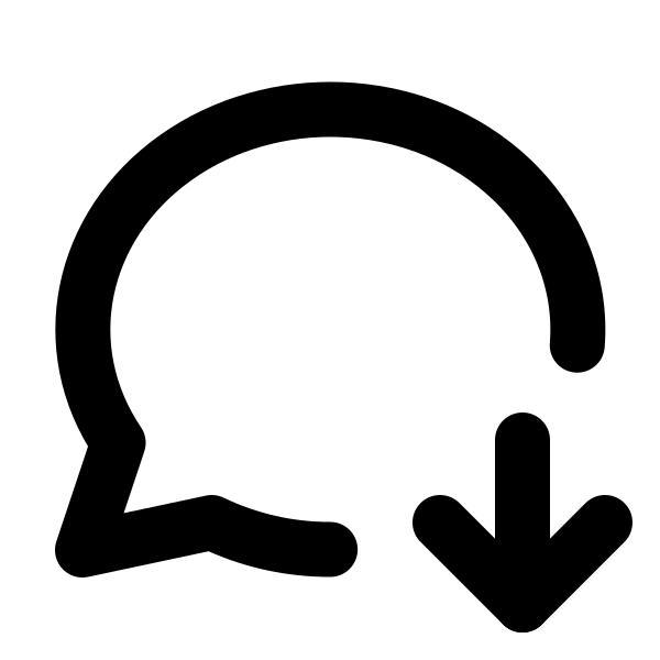 Message Circle Down